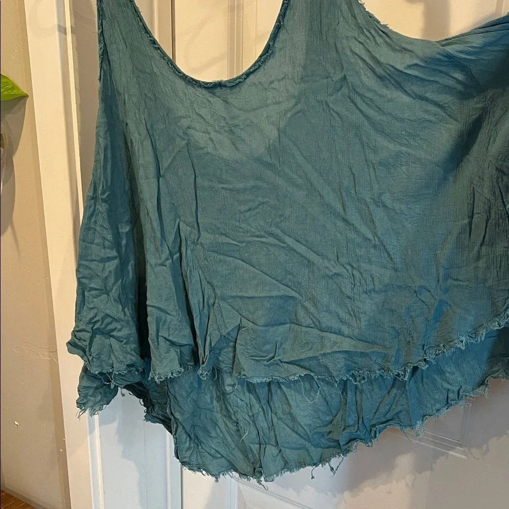 Free People Teal Tank Top - Picture 4 of 4